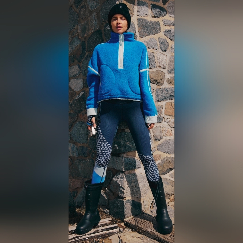 Free People Movement Mountain High Fleece  Mid Atlantic Combo M NWOT Price Firm